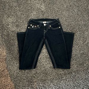 Women’s dark blue True Religion jeans